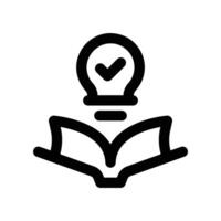 learn icon. line icon for your website, mobile, presentation, and logo design. vector