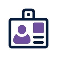 student card icon. dual tone icon for your website, mobile, presentation, and logo design. vector