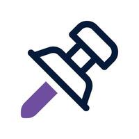 push pin icon. dual tone icon for your website, mobile, presentation, and logo design. vector