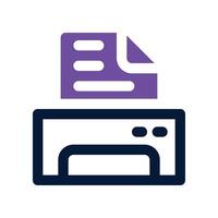 printer icon. dual tone icon for your website, mobile, presentation, and logo design. vector