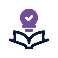 learn icon. dual tone icon for your website, mobile, presentation, and logo design. vector