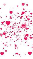 Heart shape motion background for valentine day, seamless loop video
