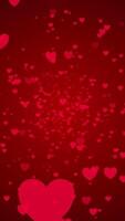 Heart shape motion background for valentine day, seamless loop video