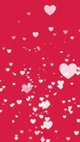 Heart shape motion background for valentine day, seamless loop video
