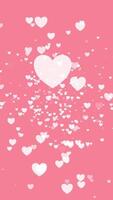 Heart shape motion background for valentine day, seamless loop video