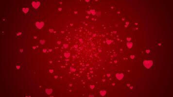 cuore forma movimento sfondo per San Valentino giorno, senza soluzione di continuità ciclo continuo video