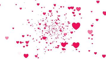 cuore forma movimento sfondo per San Valentino giorno, senza soluzione di continuità ciclo continuo video