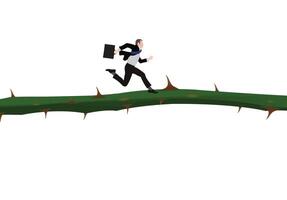 Businessman running on a branch vector