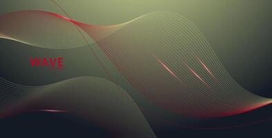abstract dark yellow wavy line decoration geometric background. eps10 vector