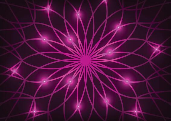 Technology pink light mandala line background