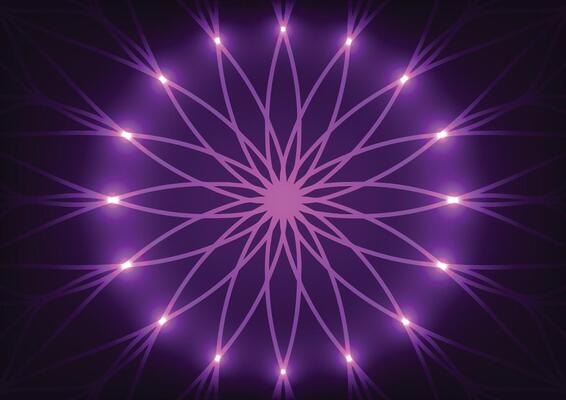 Purple mandala line art concepts tech background