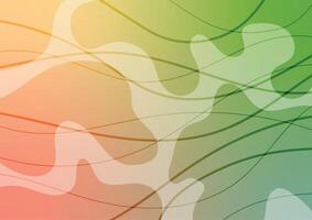 Green art curve line graphic technology background vector