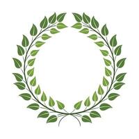 Laurel Wreath - Green Botanical Design for Victory, Achievement, and Decorative Art vector
