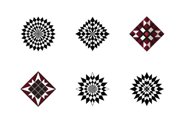 Postmodern Abstract Geometric Set - Bold Glass-Effect Shapes for Futuristic Graphic Design