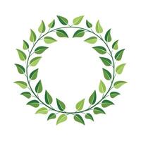 Laurel Wreath Green Illustration - Botanical, Decorative, and Victory Symbol Design vector