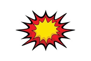 Fiery Dynamite Explosion - Minimalistic Blast Illustration with Flames and Sparks vector
