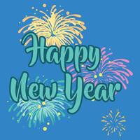 New Year Spark Abstract Numbers in Motion vector