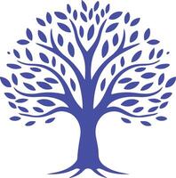 trees on white background. tropical tree in the northeast of Thailand, vector