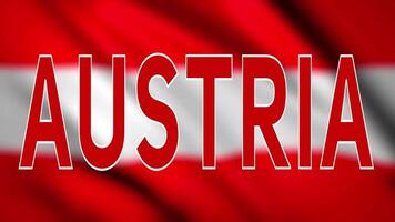 Austria lettering with flag in the background video