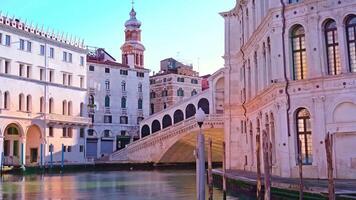 Rialto bridge in Venice without people and empty video