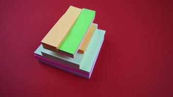 different shape and size bright memory stickers on wine red video
