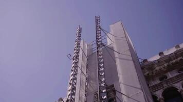 scaffold for reconstruction of antique building in Venice video