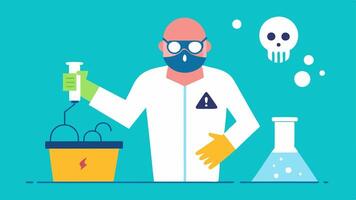 These illustrations can visually represent the role and tasks of a forensic toxicologist in a clear and engaging manner.. vector
