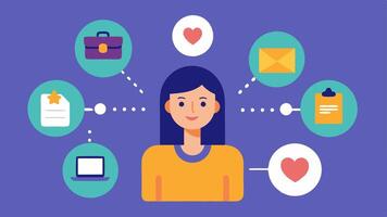 These illustrations can visually represent the various elements and tasks involved in the role of an Influencer Partnership Coordinator.. vector