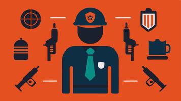 These descriptions focus on various aspects of police tactical training while avoiding specific names or references to actual entities.. vector