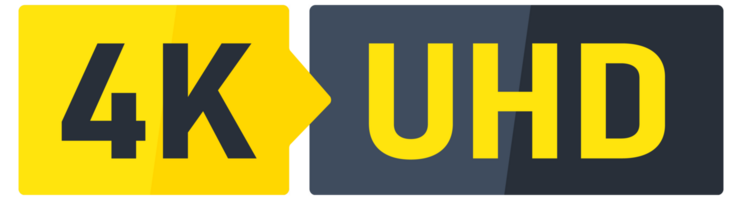 4K UHD resolution icon for web. High Definition monitor display resolution standard. illustration png