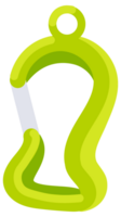 Set of nine colorful climbing carabiners is shown, each with a different locking mechanism png