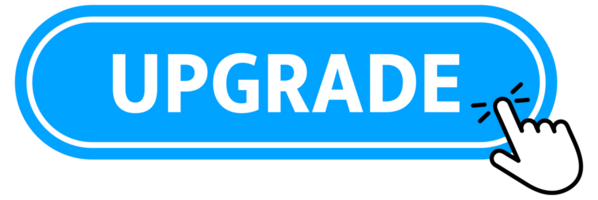 Upgrade Button with pointer clicking. Web button. Finger Pressing. Click to Upgrade Concept. illustration png