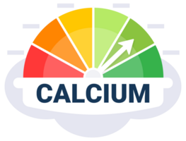 Nutritional Calcium Intake Level Chart Illustration with Optimal Dietary Zone Indicator png