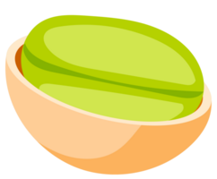 Set of pistachio nuts showing the stages of a pistachio cracking open, with some closed, some open, and some with the nut exposed png