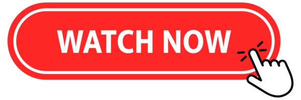 Watch now Button with pointer clicking. Web button. Finger Pressing. Click to Watch now Concept. illustration png