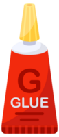 Set of glue containers in different shapes and colors, offering a variety of adhesive solutions for diverse crafting and repair needs png