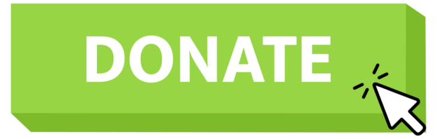 Donate Button with pointer clicking. Web button. Finger Pressing. Click to Donate Concept. illustration png