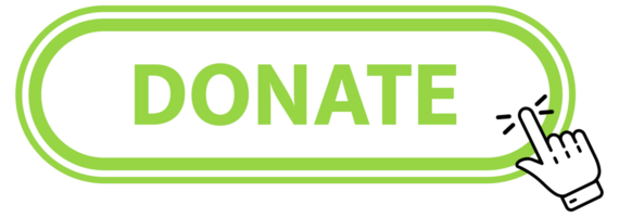 Donate Button with pointer clicking. Web button. Finger Pressing. Click to Donate Concept. illustration png