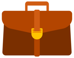 Set of briefcase. Business bag for documents. Office handbag. illustration png