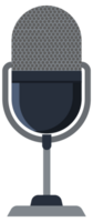 Assortment of different microphone types in a flat design style, suitable for audio equipment representation. png