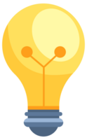 Lightbulb icon set. Light bulb. Electric lamp. Energy saving and CFL lamps png