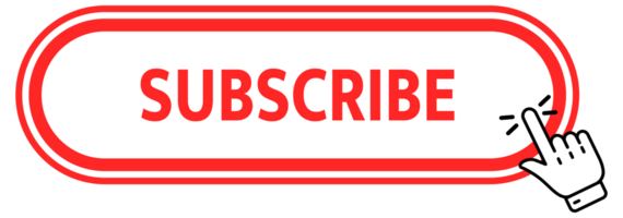 Subscribe Button with pointer clicking. Web button. Finger Pressing. Click to Subscribe Concept. illustration png