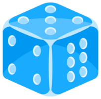 Six vibrant blue dice in motion, each showing different sides, evoke luck and chance in a casino setting. Symbolizing risk and excitement, they capture the thrill of games of probability png
