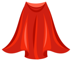 Six illustrations of a red superhero cloak, moving in the wind and suitable for comic books or fantasy png