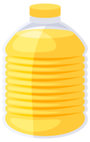 Different bottles and jugs filled with cooking oil are displayed on a white background png