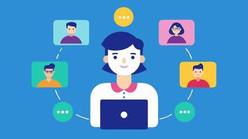 These descriptions should help convey the essence of a Remote Work Coordinators role in managing remote teams and coordinating workfromhome logistics through visual illustrations.. vector