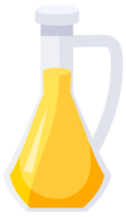 Different bottles and jugs filled with cooking oil are displayed on a white background png