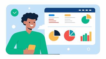 RealTime Analytics Dashboard A detailed UI showcasing live analytics of flagged content and AI suggestions with a moderator comparing data with a colleague.. vector