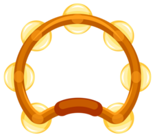Set of colorful tambourines laying in different positions, traditional ethnic percussion instruments, musical instruments flat illustration png
