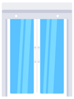 Plastic window with rolling shutter set. Glass window. illustration png